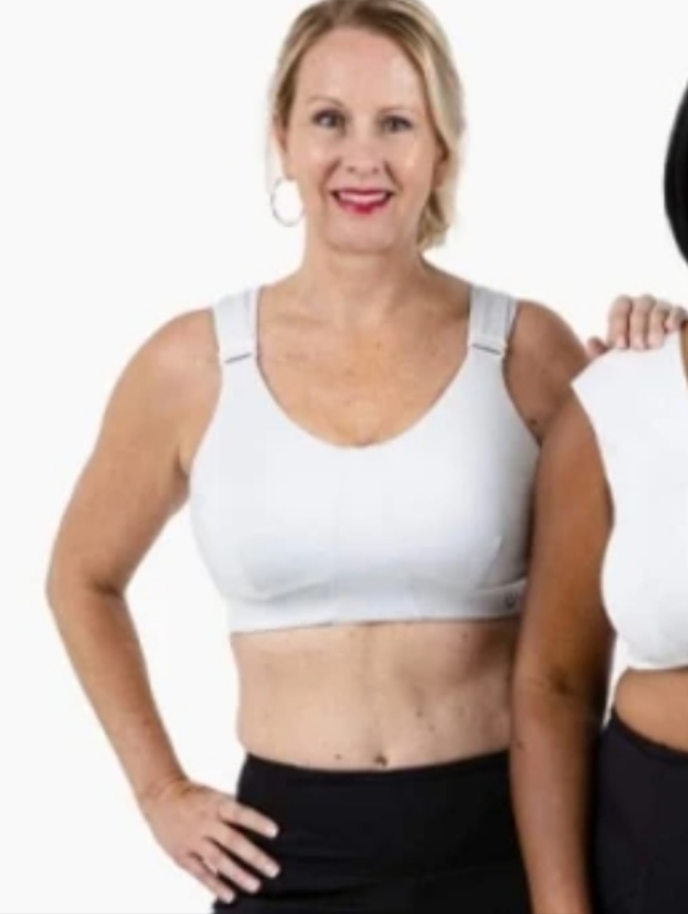 Kinflyte Rise Sports Bra Max Support Adjustable Straps Posture Sz XS White